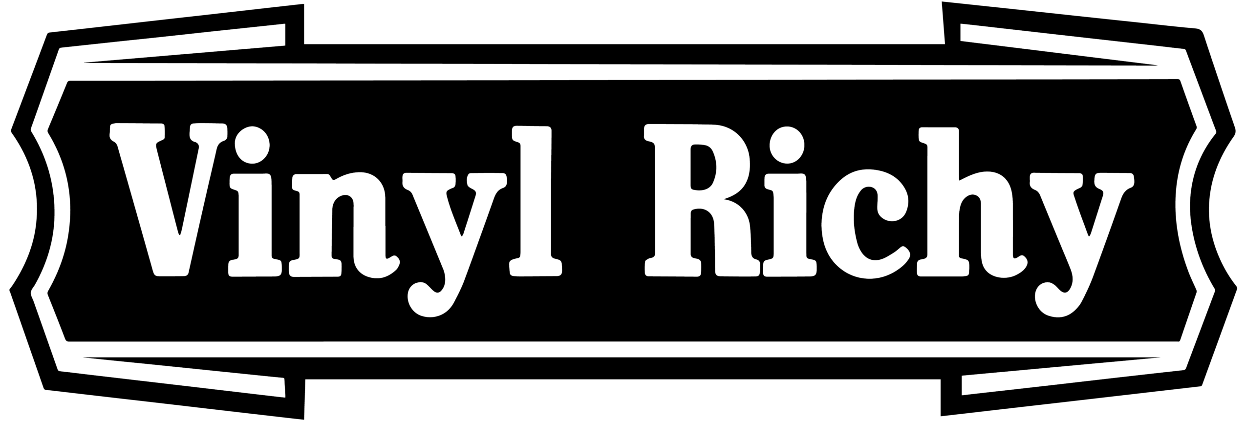 Black background with white text reading 'Vinyl Richy' in a stylized label design.