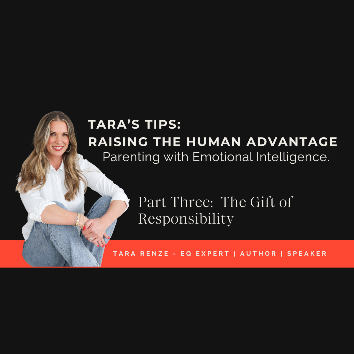 Book cover with a woman sitting, black background, white and red text, and a red banner at the bottom.