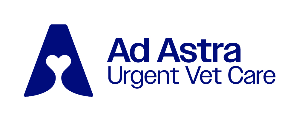 Logo with a stylized letter A and a heart shape, text reads 'Ad Astra Urgent Vet Care'.